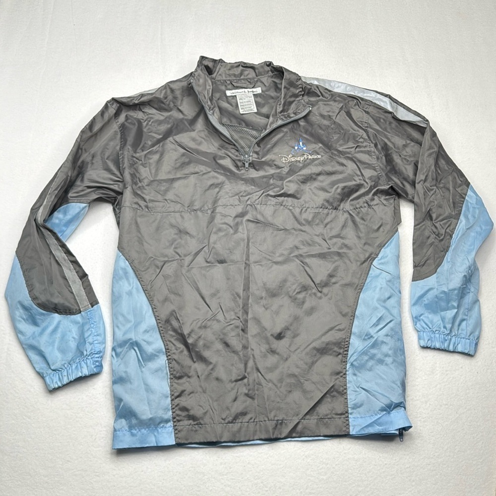 Disney Parks Disneyland world Resort Windbreaker Jacket size XS blue and gray